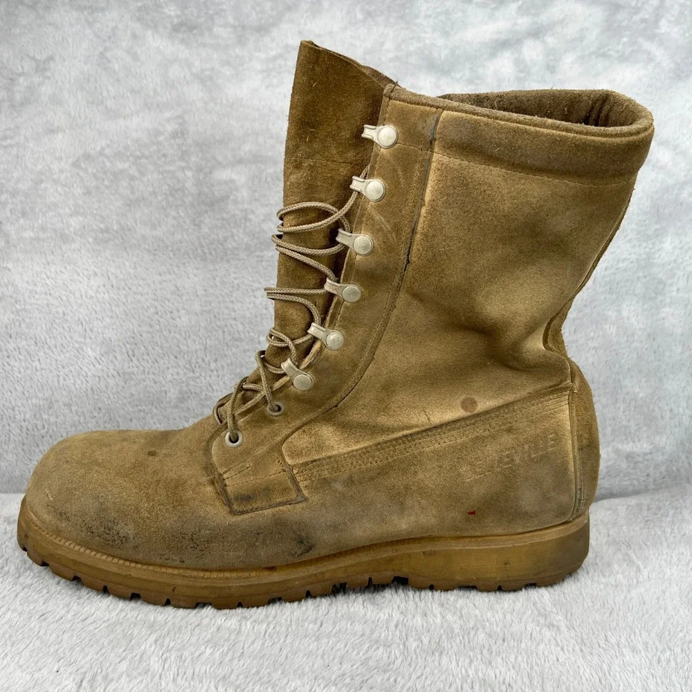 Belleville Gore-Tex ICWT Combat Boots 12.5 R Tan Men Military Tactical Suede